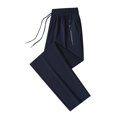 thumbnail image 1 of Plebaso Mens Athletic Pants Elastic Waist Drawstring Lightweight Running Trousers with Zipper Pockets, 1 of 6