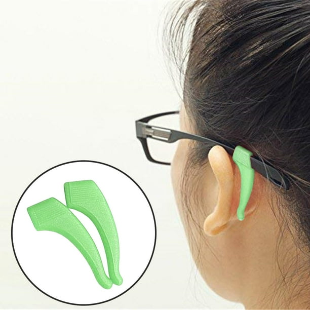 Gancho para la oreja para gafas,Accesorios antideslizantes para gafas con  gancho para la oreja,Anteojos Soporte para punta de patillas Retenedores