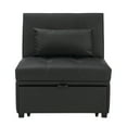 thumbnail image 2 of Simonson Space Saving Convertible Twin Bed, Lounge Chair, or Ottoman, Black, 2 of 17