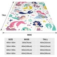 thumbnail image 3 of Cute Mermaid Blanket for Girls Childish Pattern Mermaid Tail Blanket for Mermaid Lovers Valentines Day Decorations Soft Warm Blankets for Bed Sofa Mermaid Room Decor 60x50 Inch, 3 of 6