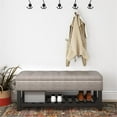 thumbnail image 2 of Trent Home 44" Transitional Rectangle Ottoman Bench in Gray Taupe Faux Leather, 2 of 7