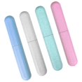 thumbnail image 1 of Toothbrush Case Travel Cover - 4 Pack Portable Toothbrush Carrier Case, Toothbrush Holder Travel, Plastic Storage Case, 1 of 5