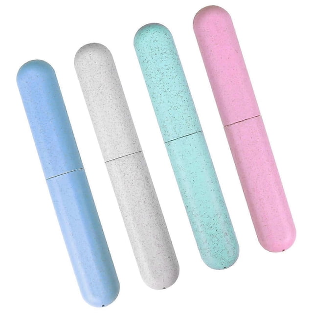 Toothbrush Case Travel Cover - 4 Pack Portable Toothbrush Carrier Case, Toothbrush Holder Travel, Plastic Storage Case