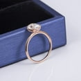 thumbnail image 3 of Cora Jewellery Unique Double Prong Oval Moissanite Engagement Ring For Women, 10K Rose Gold, 3 of 6
