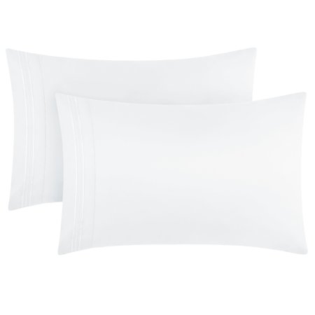 Mellanni Bed Pillowcase Set - Brushed Microfiber 1800 Collection Bedding - Wrinkle, Fade