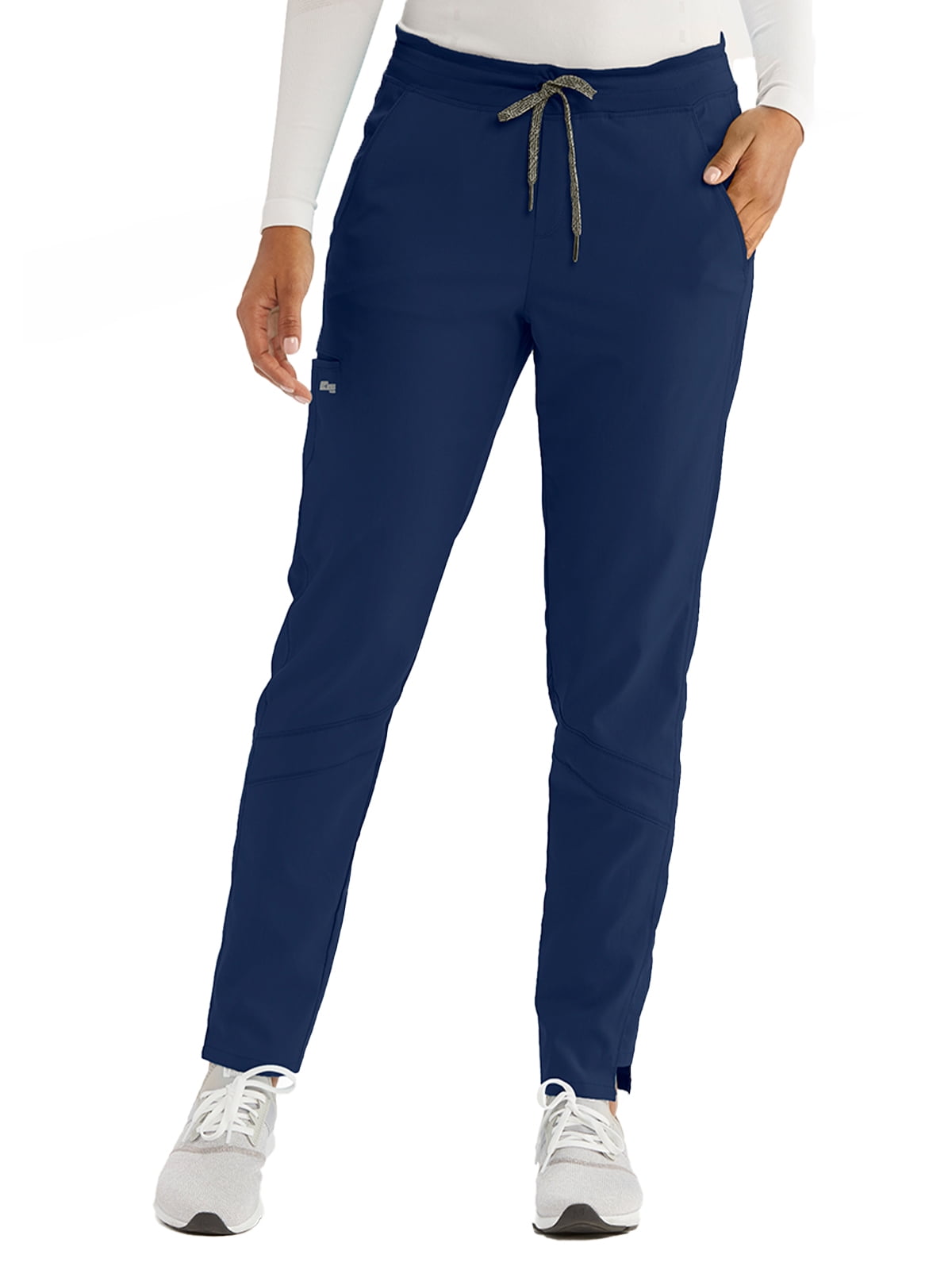 cargo scrub pants with elastic waist