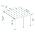 thumbnail image 4 of Palram - Canopia Sierra 10' x 14' Patio Cover - Gray, 4 of 11