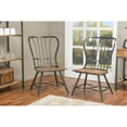 thumbnail image 5 of Baxton Studio Longford "Dark-Walnut" Wood and White Metal Dining Arm Chair (Set of 2), 5 of 10