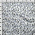 thumbnail image 3 of oneOone Viscose Chiffon Fabric Leaves & Floral Ikat Decor Fabric Printed BTY 42 Inch Wide, 3 of 4