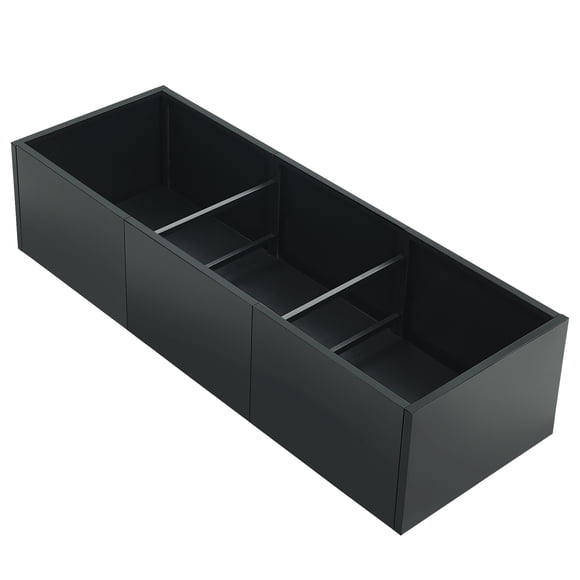 Edtara Jardinière en Acier Robuste, Grande Forme Rectangulaire avec Assemblage à Clipser, Solution Durable de Plantation Extérieure pour Jardin Ou Patio