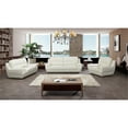 thumbnail image 2 of EK018 White Color With Italian Leather Loveseat, 2 of 3