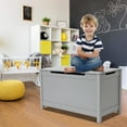 thumbnail image 6 of Wooden Kids Toy Storage Chest Organizer, Children Large Storage Cabinet Bench with Flip-Top Lid, 2 Safety Hinge, Toddler Room Organizer Box for Playroom, Home (Gray), 6 of 10