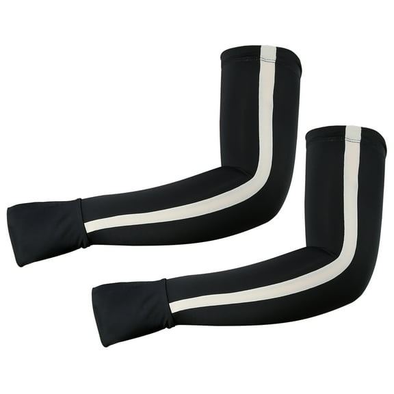 Vocoste Pair Cooling Arm Sleeves for Women Sports Arm Sleeve Sun Protection Black Pink