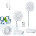 thumbnail image 1 of Ventilador portátil oscilante recargable de 8" Primelove con USB-C, 1 of 7