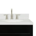thumbnail image 5 of Ariel Hamlet 36 In. Right Offset Oval Sink Bathroom Vanity With Carrara White Quartz Countertop 1.5 Edge In Black, 5 of 11