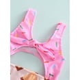 thumbnail image 6 of Baby Girls One-piece Swimsuits, Biscuit/Cake Print Sleeveless V-neck Cutout Bathing Suit Swimwear, 6 of 10