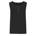 thumbnail image 4 of Royisotas Black Women's Tank Tops Casual Summer Sleeveless Camisole Tops for Women Crew Neck Solid Color Knitted Oversized Womens Cami Tops Plus Size, 4 of 6