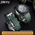 thumbnail image 2 of Correa de reloj deportiva de caucho fluorado verde de 20 mm y 22 mm, correa de silicona resistente al agua para Seiko, Rolex, Omega, pulsera para hombre, 2 of 5