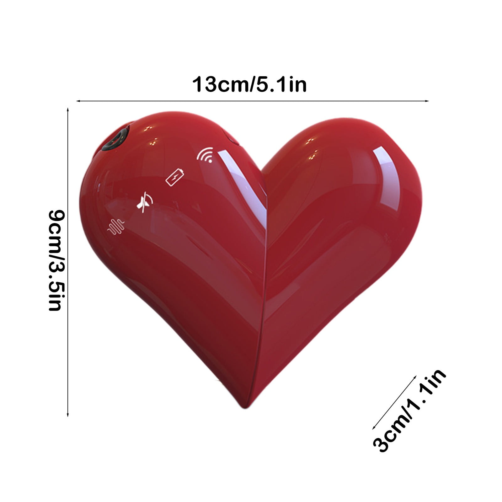 Viflosae 2.4g Wireless Lavalier Microphone Portable Clip on Deformation Heart Shaped Condenser Mic for Outdoor Live Streaming Long Battery Valentine’s Day Gift for Video Recording Vlogging