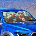 thumbnail image 3 of Binienty Highland Cow Car Windshield Sunshade Funny Auto Sun Visor Blockers UV Rays Reflective Heat Automotive Interior Sun Protection Accessories, 3 of 8