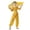 Sets-335Yellow, variant on LEKWK Girls 3-Piece Dance Outfit Set Long Sleeve Mesh Sequin Top Sheer Panel Harem Pants Matching Head Veil Cultural Performance Stage Soft