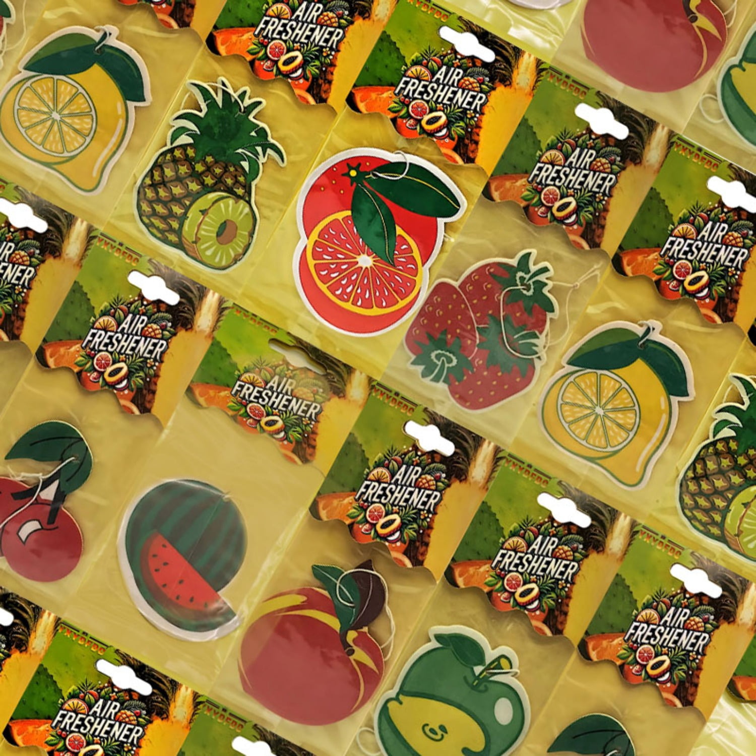 YXYDFDC 5-40Pcs Fruits Car Air Freshener Car Interior Accessories Hanging Paper Home Bathroom Freshener Car Hanging Decoration Vanilla Perfume Natural Scented Tea Paper