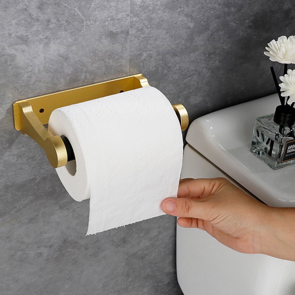 Toilet Paper Holder - Bathroom Flexible Pivoting Tissue Handle on