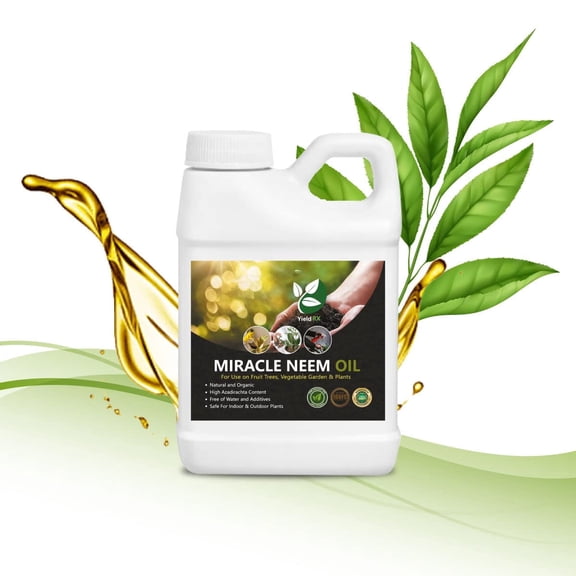 Yield Rx's 100% Pure Cold Pressed Concentrated Neem Oil for Indoor and Outdoor Plants and Vegetables (16oz)
