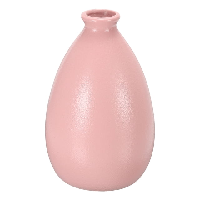 Unique Bargains Flower Vase, Ceramic Vases Matte Small Floral Vases for Home Decor, Pink