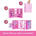 thumbnail image 6 of Barbie Dream Closet Toy Playset with Clothes & Accessories, 3-ft-Wide with 25+ Pieces, 6 of 8