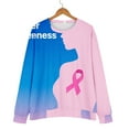 thumbnail image 6 of Bovemsi Womens Sweatshirts Ribbon : Breast Cancer Awareness Crewneck Graphic Sweatshirts, 6 of 9