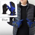 thumbnail image 4 of Gants à Écran Tactile Hiver Chauds Coupe-Vent pour Téléphone Intelligent, Gants Thermiques pour Randonnée, Conduite, Cyclisme, Course (Bleu), 4 of 5