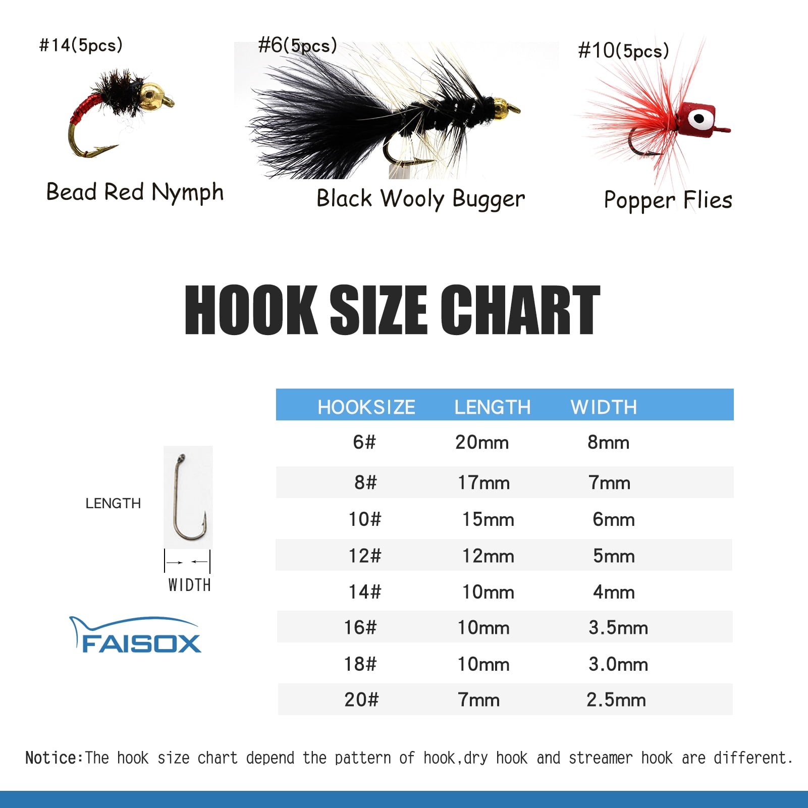 FAISOX Flies Assortment Fishing Lures Kit for Trout, 100 Count