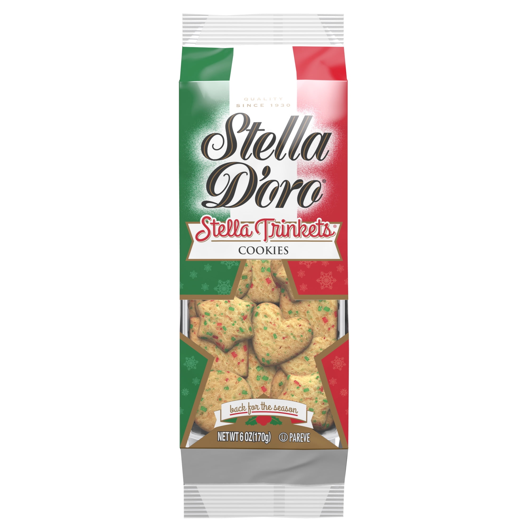 Stella D'oro Holiday Trinket Sugar Cookies Limited Edition, 6 Oz