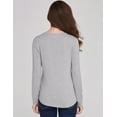 thumbnail image 4 of Camii Mia Womens T-shirts Long Sleeve Solid Top, 4 of 5