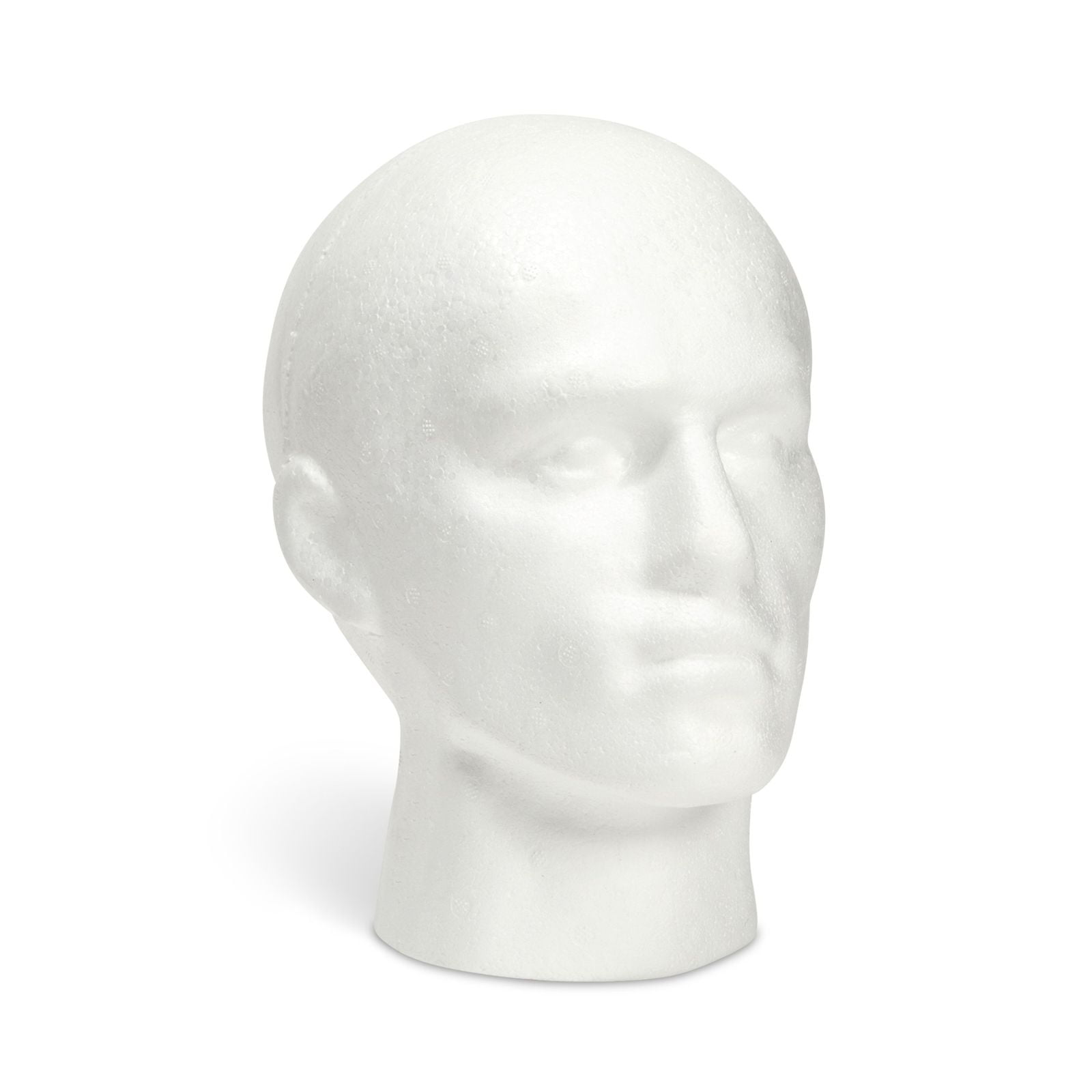 2pc Male Styrofoam Foam Mannequin Head Stand Model Display Wig Polystyrene 