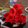thumbnail image 4 of Ramo De Cala 10 Uds. Ramo de novia Calla para boda látex sensación Real flor roja Likrtyny Libre de BPA, 4 of 7