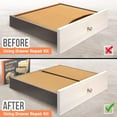 thumbnail image 3 of DIY Doctor Drawer Repair Kit - Pack of 8 Dresser Drawer Bottom Replacement Parts - Drawer Fixer - No Need for Kitchen Drawer Replacement - Replacement Kitchen Drawer - Fix Buckled Drawers, 3 of 5