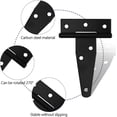 thumbnail image 4 of NOGIS 6 Pack 2 Inch T Strap Hinges, Shed Door Hinges, T-Strap Gate Hinges, Heavy Duty Black Outdoor Tee Hinge for Wooden Fences, Barn Door Gates Hinges for Shed Door Hardware Hinges, 4 of 7