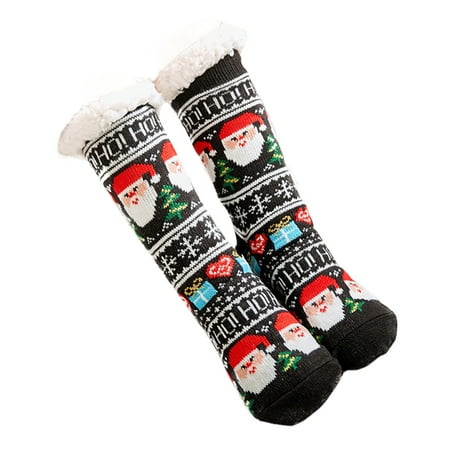 

BESTHUA Fluffy Slipper Socks Fleece Cute Warm Thickened Non-slip socks for Winter Home Women