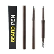 Beard Pencil Filler for Men, Waterproof Proof & Sweat Proof, Long Lasting Barber Pencil, Male Mustache Repair Shape, Black