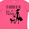 thumbnail image 4 of Inktastic I'd Rather Be in Paris- Shopping and Travel Girls Toddler T-Shirt, 4 of 5