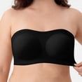 thumbnail image 6 of Byworldtasic Plus Size Strapless Bras for Women Wireless Padded Bandeau Bra Jelly Seamless Non-Slip Invisible Bralette, 6 of 9
