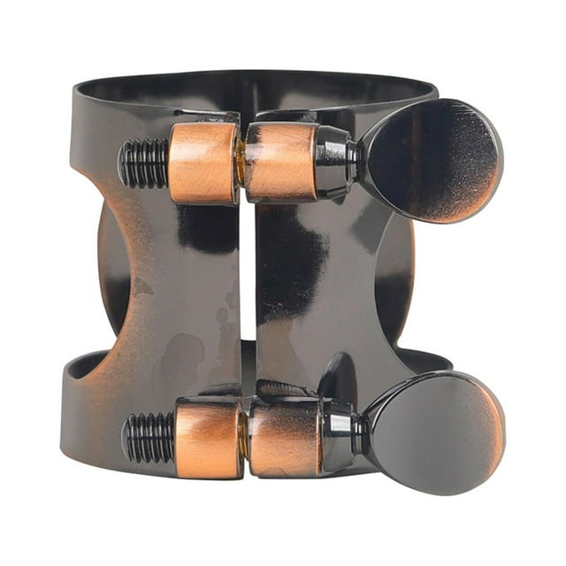 Tachiuwa Saxophone Professionnel Ligature Fixation Réglable Double Vis Clip en Laiton Saxophone Cuivre Soprano