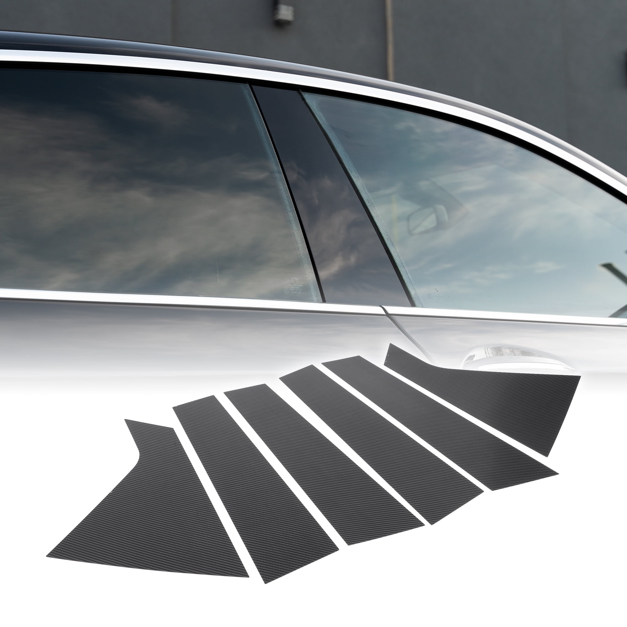 Unique Bargains 6Pcs Door Pillar Window Trim for Chevrolet Impala 2014-2020