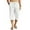 White, variant on Men's Linen Capris Pants Below Knee Regular Fit 3/4 Pants Casual Drawstring Lightweight Beach Yoga Pants with Pockets