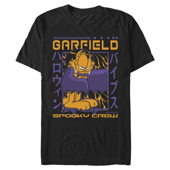 Mens Garfield Orange Cat Fangs And Cape T Shirt