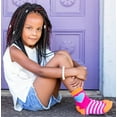 thumbnail image 4 of Jefferies Socks Girls Socks, 6 Pack Hearts Daisies Stripes Fun Fashion Cotton Crew Novelty Socks (Little Girls & Big Girls), 4 of 5