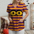 thumbnail image 4 of Godom Halloween Shirts for Women Basic Print Graphic T Shirt Fall Halloween Party Tee Tops, 4 of 6