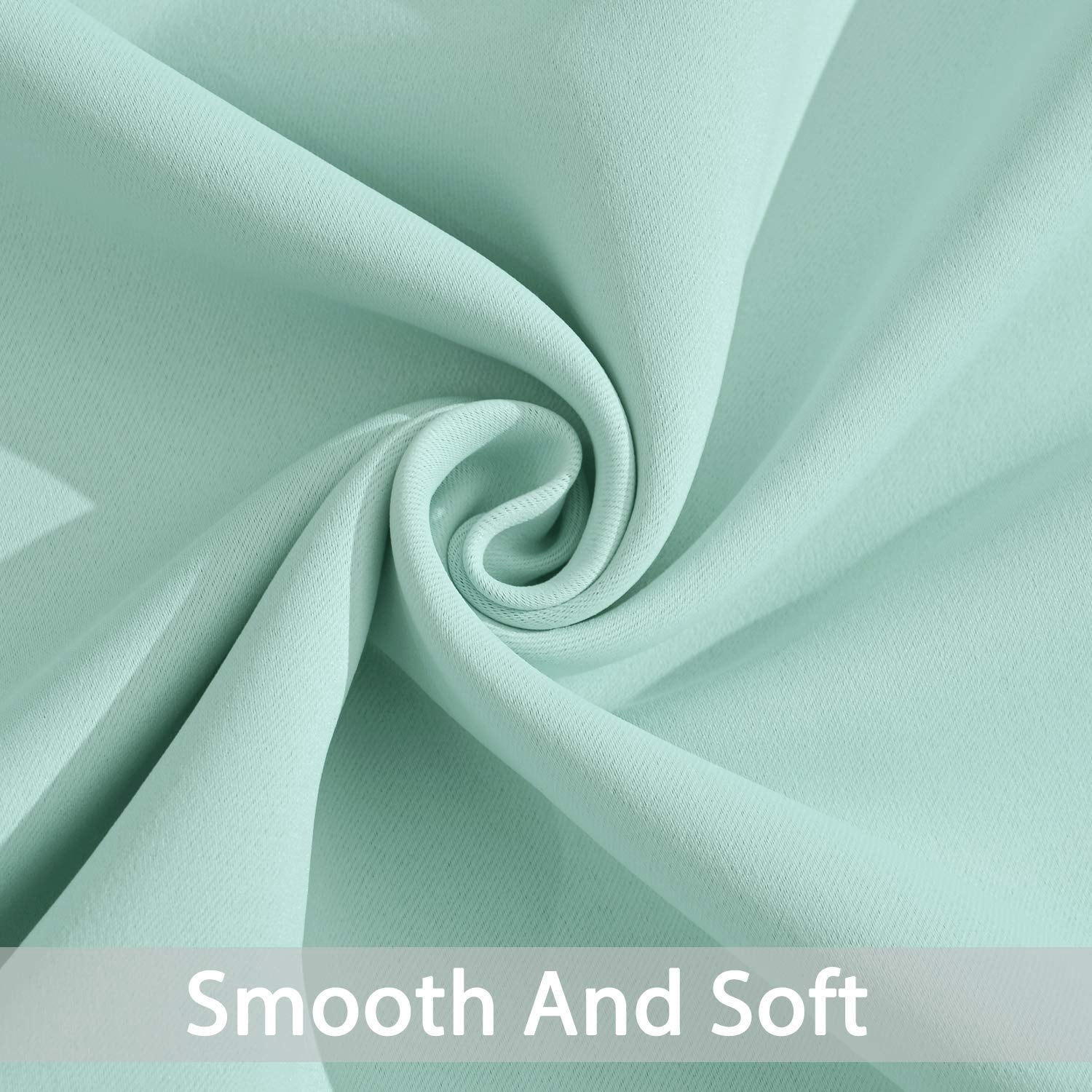 Room Darkening Grommet Window Drapes Thermal Insulated Light Blocking Blackout Curtains For Bedroom(aqua 38wx63l 2 Panels)